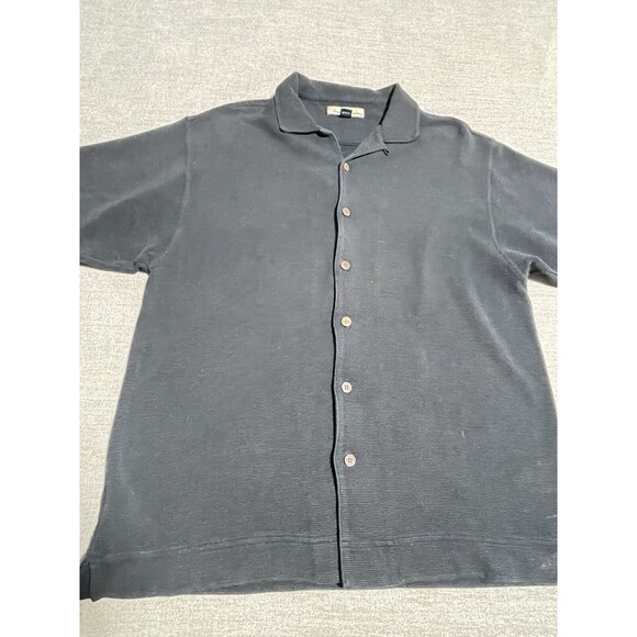 Tommy Bahama Other - Tommy Bahama Shirt Men’s L Black Button Down Collared Short Sleeve